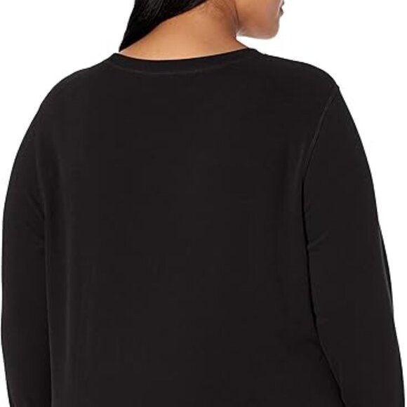 Amazon Essentials Women's Black French Terry Fleece Crewneck Sweatshirt Medium - Picture 9 of 10